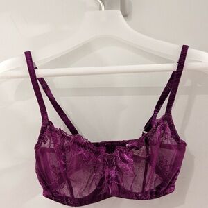Orchid Lace Illusion Bra Fleur du Mal 32D